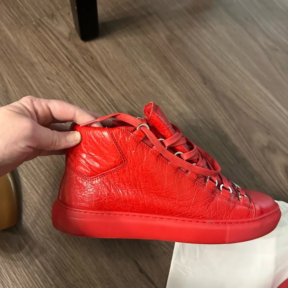 Men’s Balenciaga Red high top sneakers size 40 - Picture 6 of 9